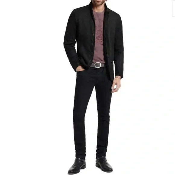 John Varvatos Beaded Skull Graphic T-Shirt Mauvewood Cotton Crewneck Sz S - Picture 12 of 12